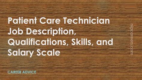 care tech salary|patient care technician duties salary.